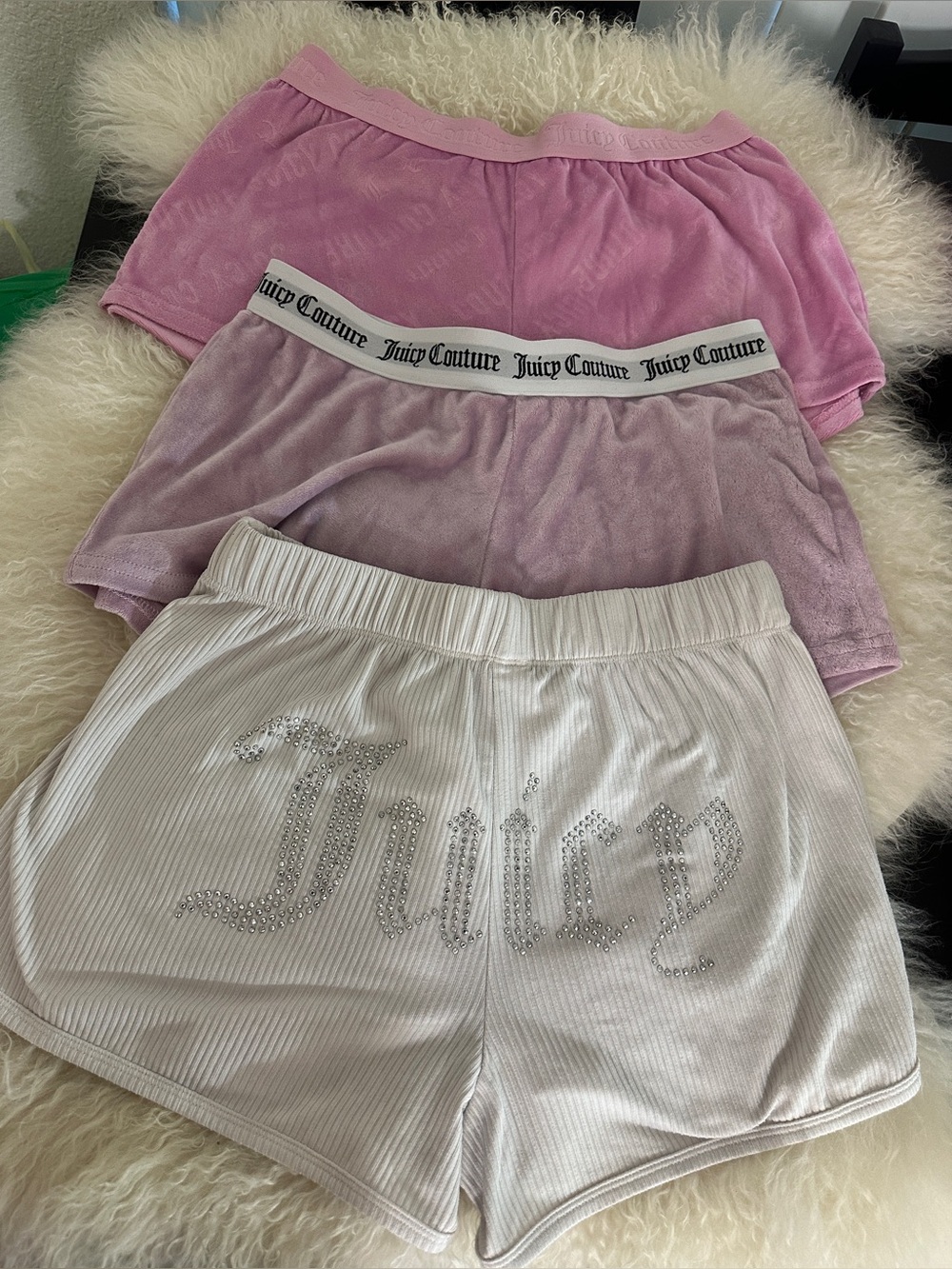 Bundle of 3 juicy couture shorts size small.